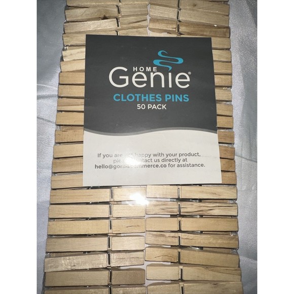 Home Genie Wooden Clothes Pins Birch Wood 50 Pack 2.83 Inch Rust Resistant - Picture 6 of 6